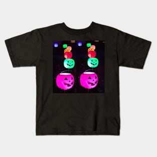 Halloween stickers in neon colors Kids T-Shirt